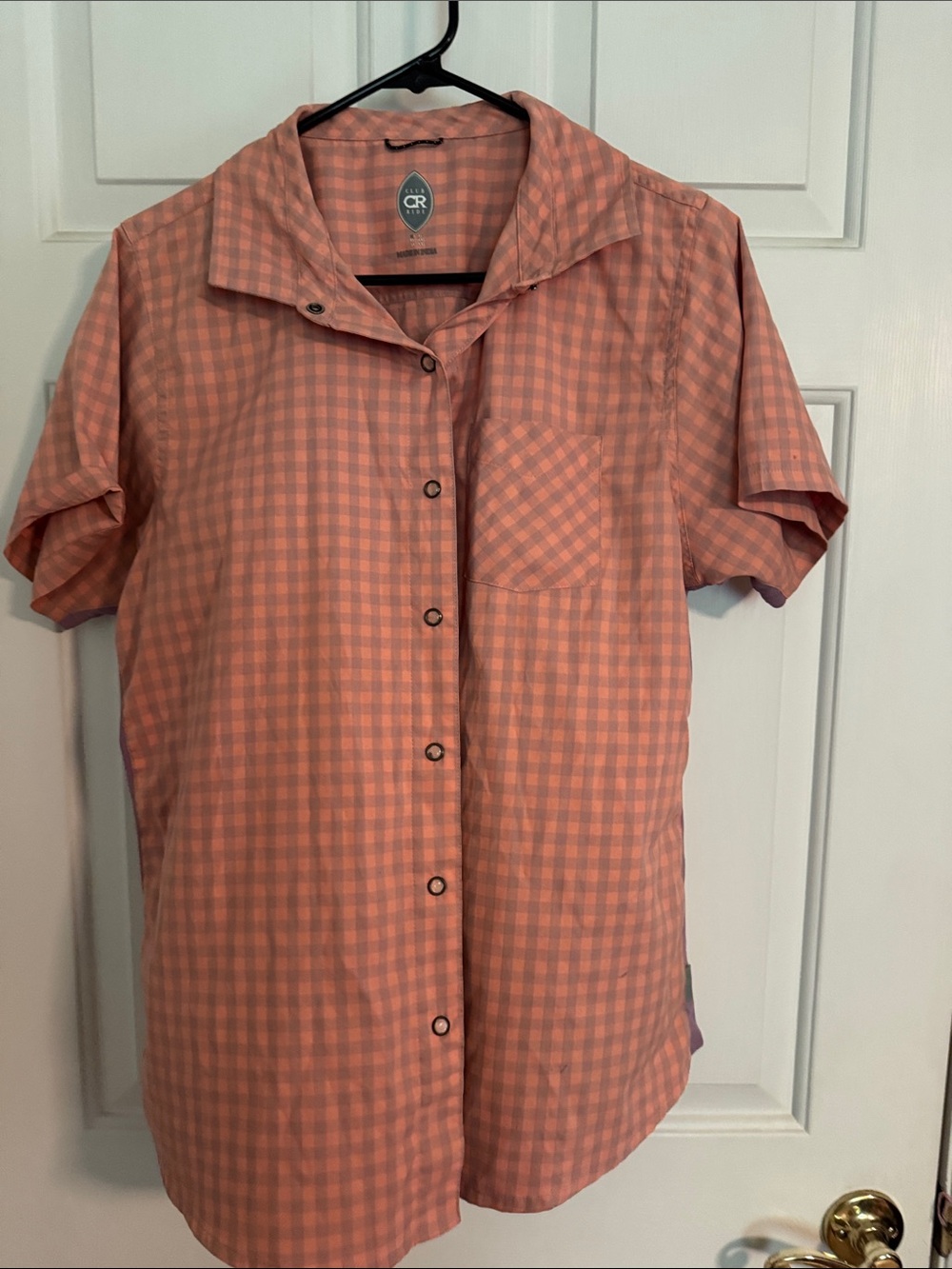 Club Ride Apparel Coral Check Short Sleeve Jersey